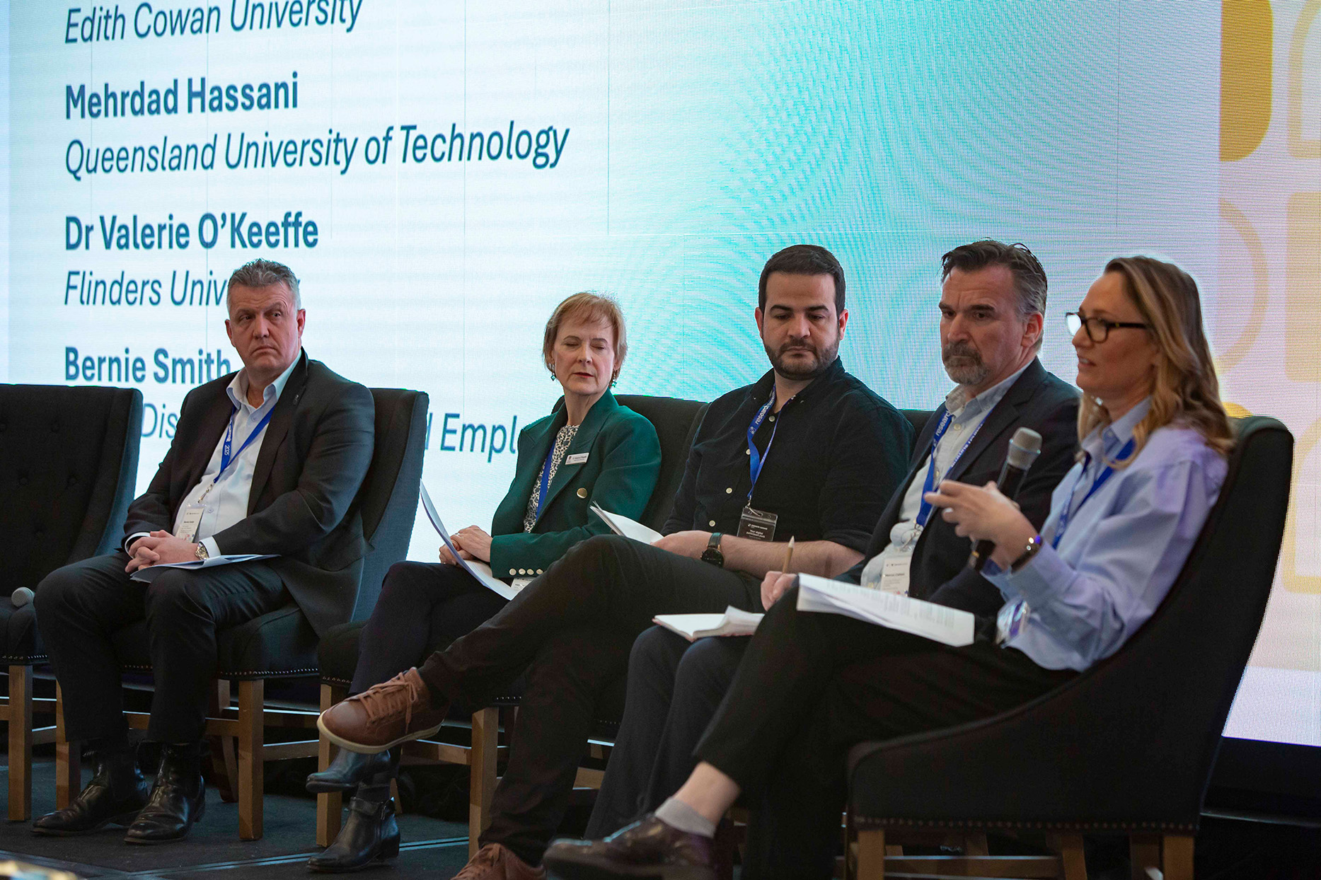 Mehrdad Hassani, Dr Valerie O’Keeffe, Bernie Smith, Marcus Cattani and Kirsten Way