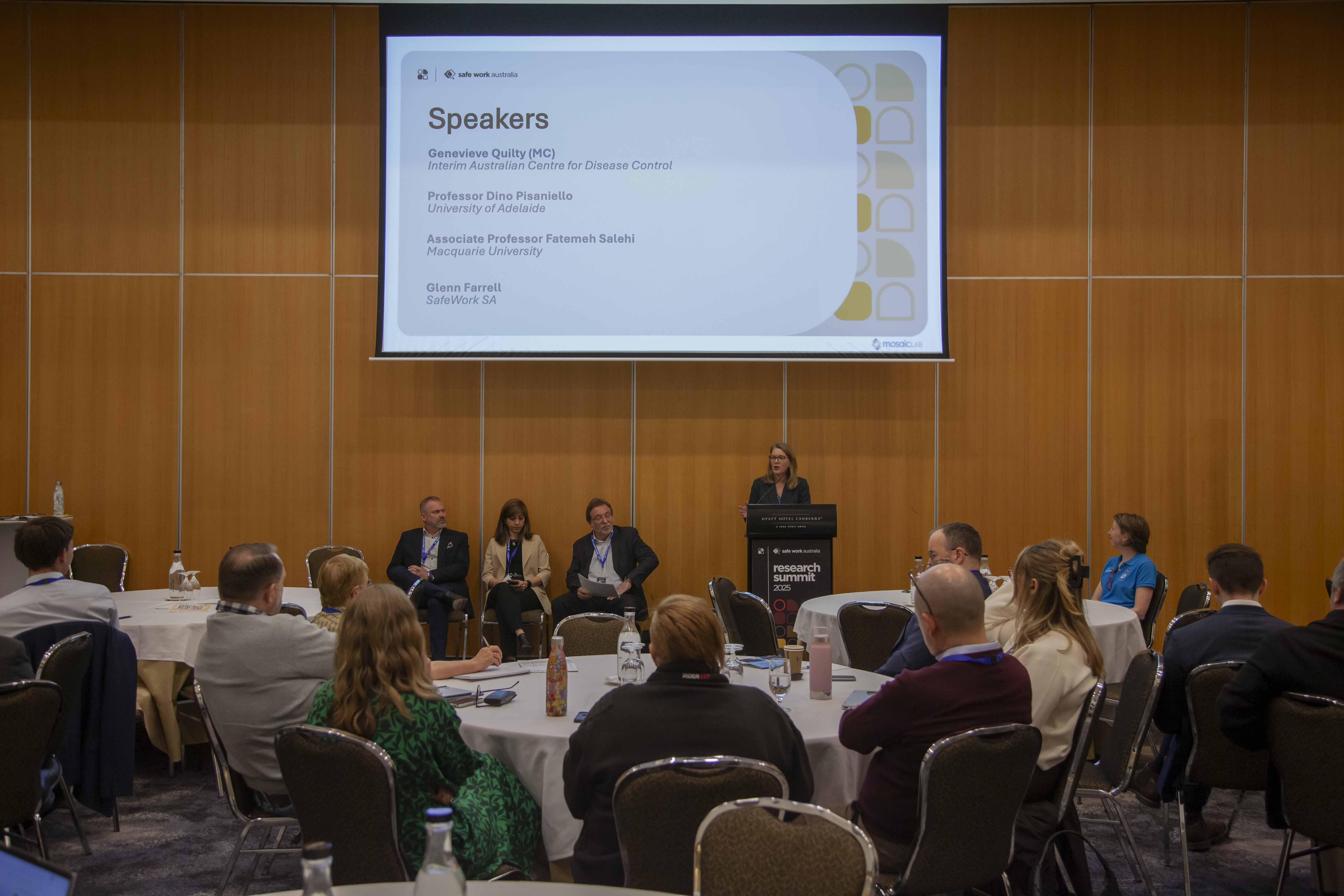 Genevieve Quilty, Professor Dino Pisaniello, Fatemeh Salehi and Glenn Farrell