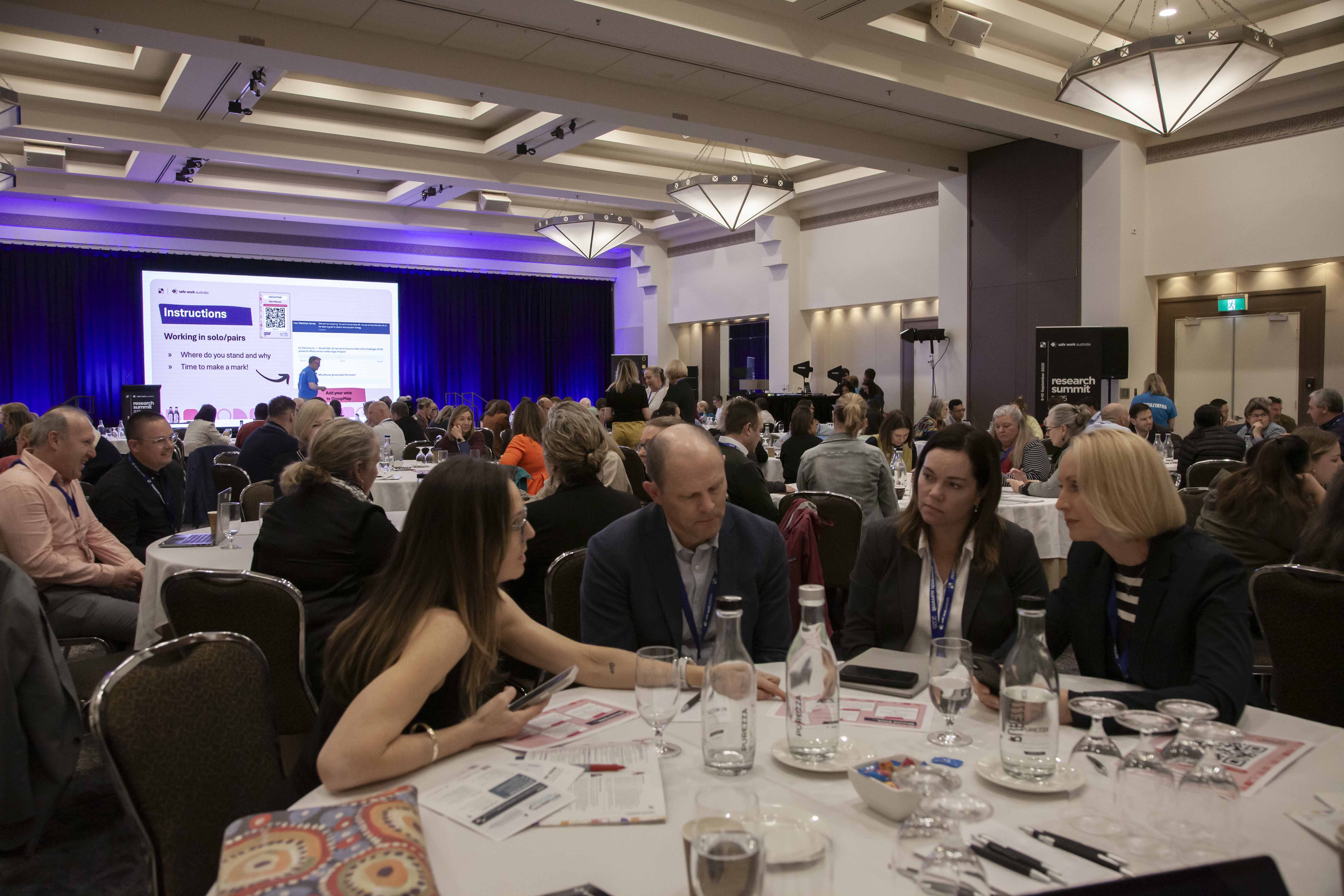 Participants collaborate and share thoughts at the Research Summit