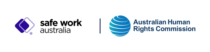 The Safe Work Australia and Australian Human Rights Commission logos