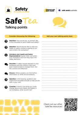 NSWM 2025 SafeTea talking points