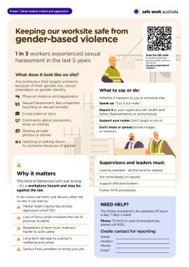 Poster-Keeping our worksite safe from gender-based violence