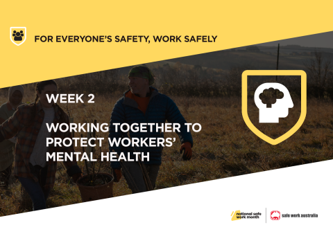 Week 2 theme- Working together to protect workers' mental health. 