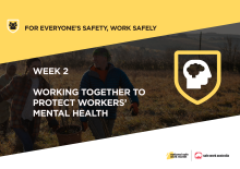 Week 2 theme- Working together to protect workers' mental health. 
