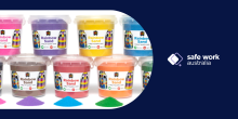 Banner image with example of coloured sand products being recalled in Australia