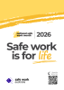 Branded poster with National Safe Work Month 2026 logo and the text “Safe work is for life”.
